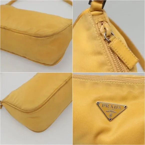 PRADA Accessory Pouch Nylon Yellow Auth 117775 - Picture 16 of 16